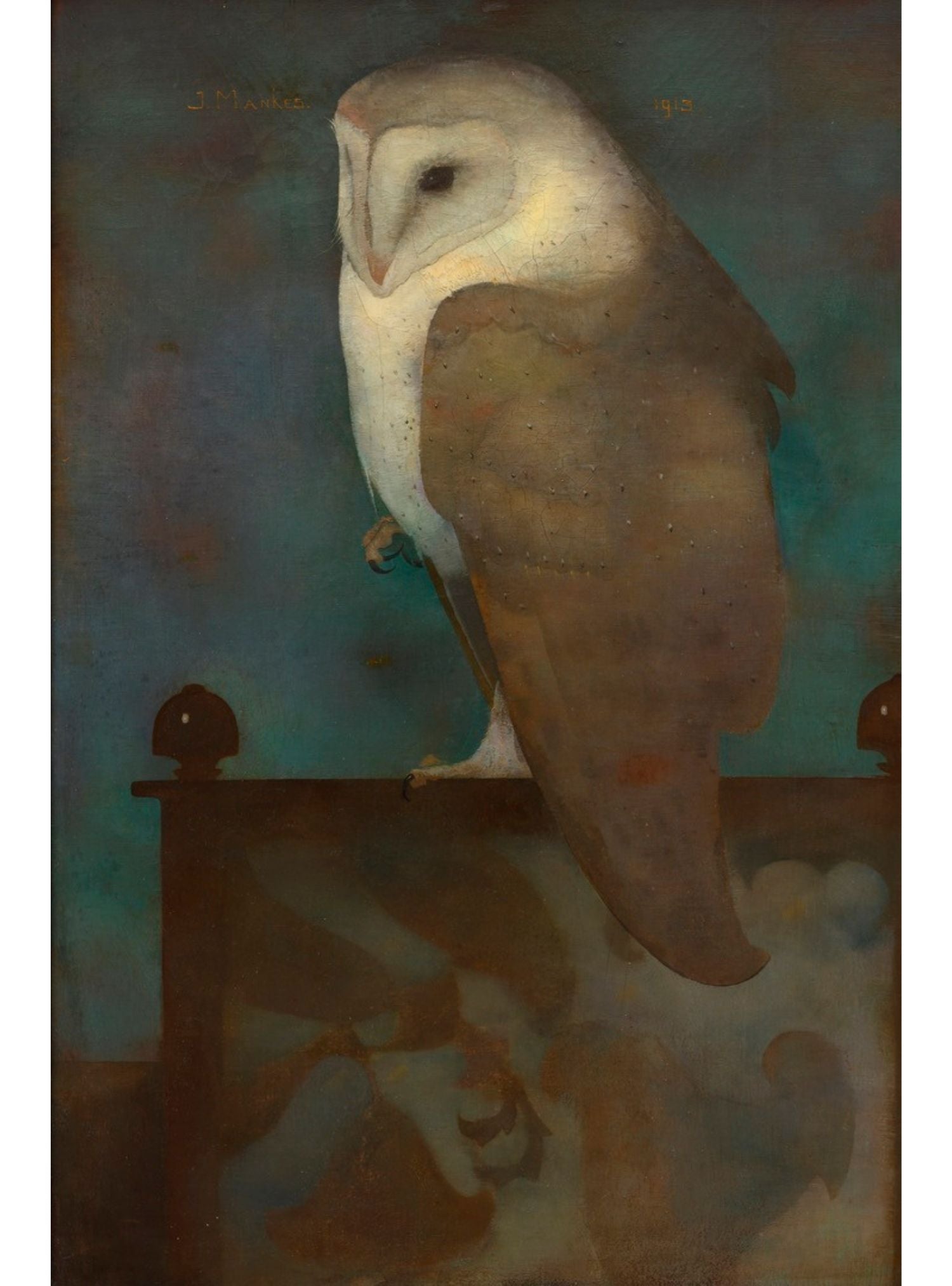 Jan Mankes - Grote uil op scherm