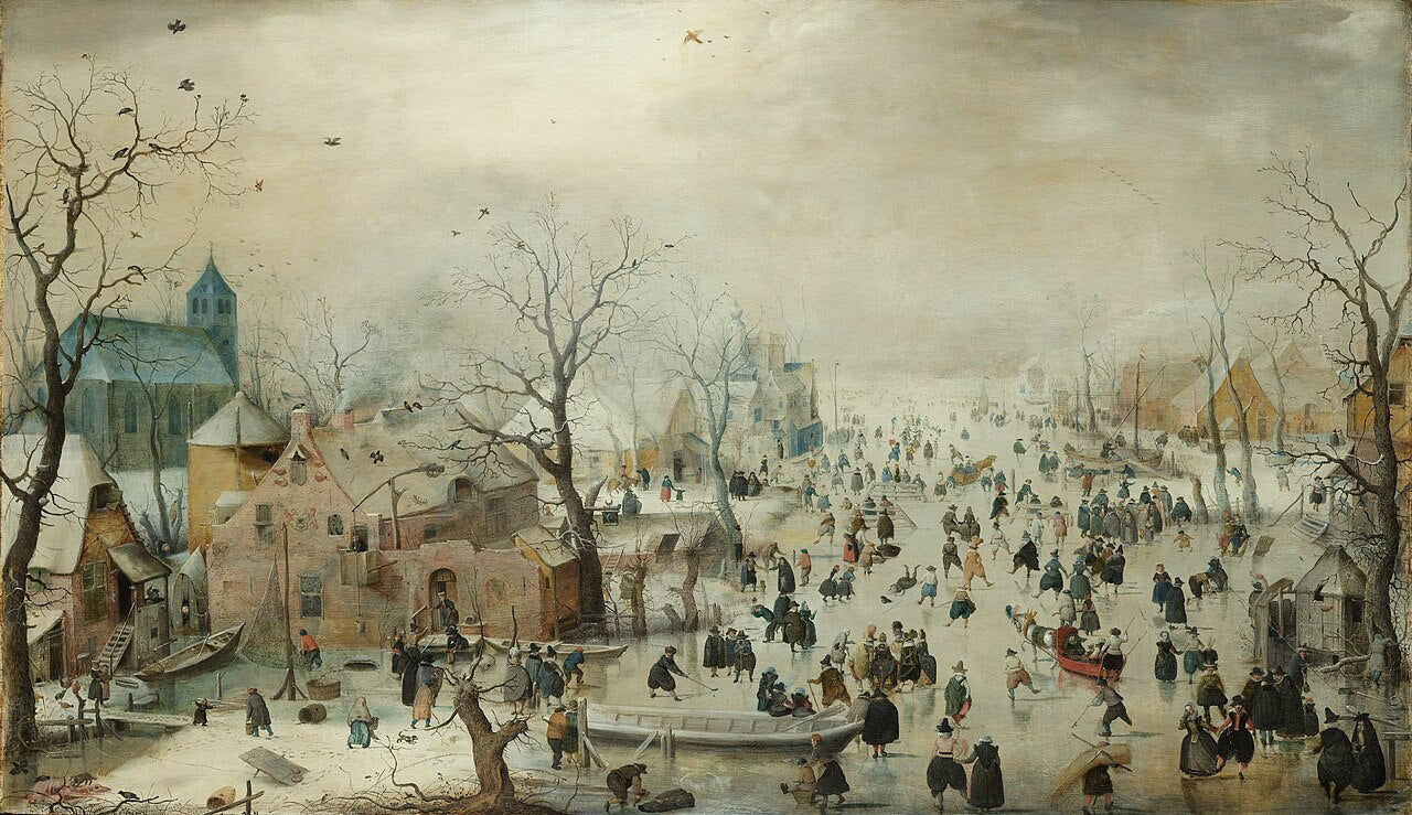 Winterlandschap met Schaatsers